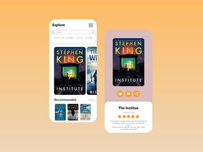 UI for mobile bookstore