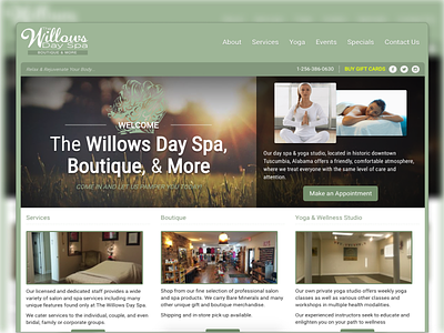 Willows design greenish website