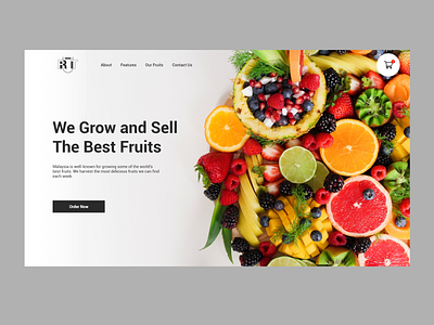 UI Inspiration for Fruits Landing Page design inspiration ui ui ux ui design uidesign uiinspiration uiux uiux design uiuxdesign uiuxsupply web web design webdesign