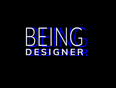 Being Designer branding challenge flat illustration logo minimal typography typography art vector web