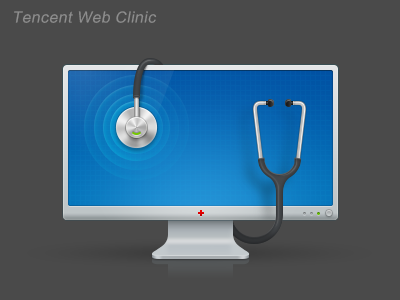 Web Clinic clinic computer display stethoscope