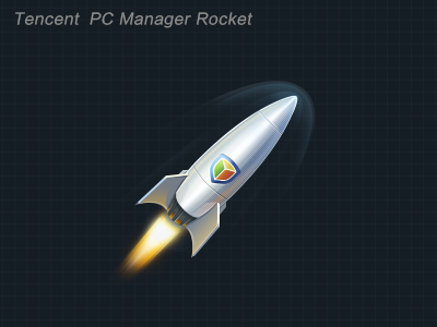 Tencent PC Manager Rocket arrow fire icon rocket space tencent universe