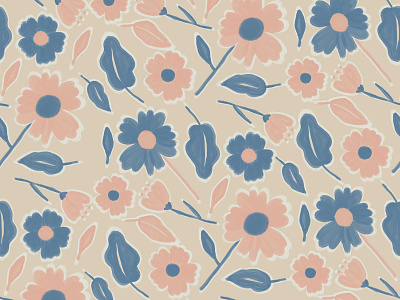 Pastel Blooms Pattern floral floral art floral pattern pastel pattern art pattern design