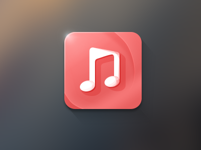 Music andriod icon icons music red