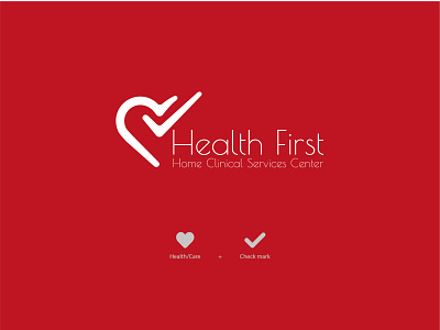Health First Logo branding design flat logo minimal typography vector