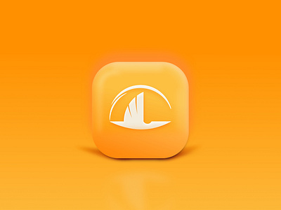 Laklak Group 3d app bird design icon illustration logo minimal stork ui vector yellow
