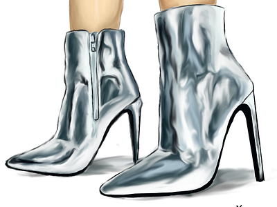 metallic heels