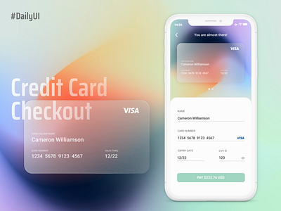 Credit Card Checkout Screen UI