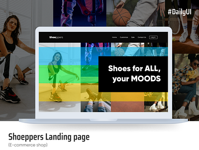 E-commerce landing Page- Shoeppers dailyuichallenge design illustration illustrations ui uiux