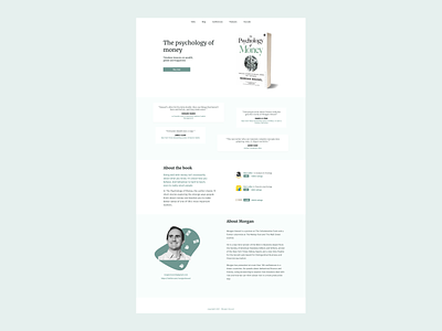Landing page for a book