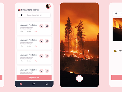 Forest fire reporting app app dailyui design figma ui ux