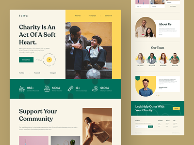 Charity Web Landing Page charity charity fund child community connection desktop donate donation fundraise fundraiser help landing ngo nonprofit poor support tanim web web page website