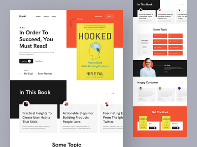 Online Book Store Landing Page 2021 trend book book store ebook education header ui home page hooked interface landing page learning library minimal online book store tanim ui web web design website