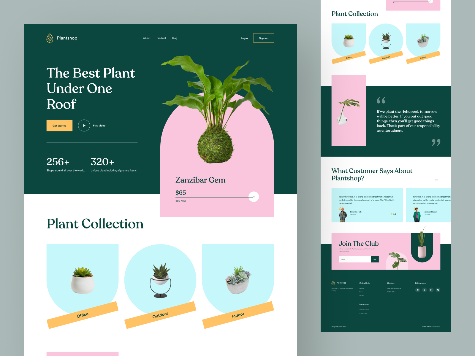 Plant Shop V2 Landing Page by Tanim Khan on Dribbble