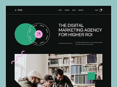 Digital Marketing Agency - Header (Dark Mode)