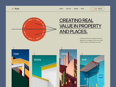 Architecture Website Landing Page - Web Header