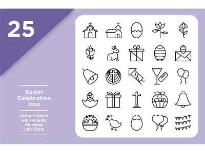 Easter Celebration Icons Set art background banner bunny card celebration decoration design easter graphic greeting happy holiday icon illustration rabbit season spring symbol vector