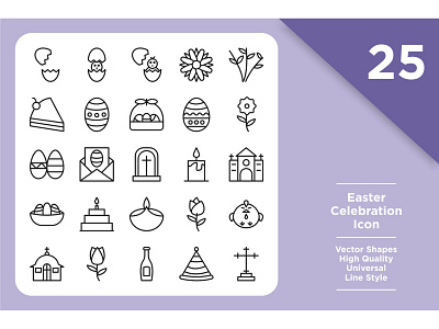 Easter Celebration Icons Set art background banner bunny card celebration decoration design easter graphic greeting happy holiday icon illustration rabbit season spring symbol vector