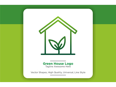 Green House Logo abstract building business concept construction design element estate graphic green home house icon illustration logo modern real sign symbol vector