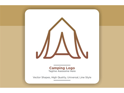 Camping Logo adventure badge camp emblem explore forest graphic illustration label logo mountain nature retro sign summer symbol tent tree vector vintage