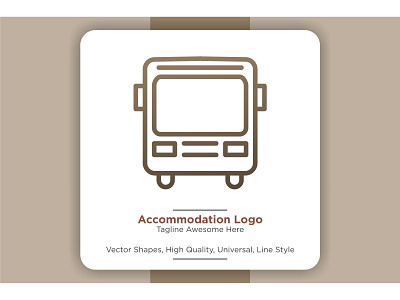 Accommodation Logo accomodation apartment building bus business concept design flat home house icon illustration isolated logo room sign symbol tourism travel vector