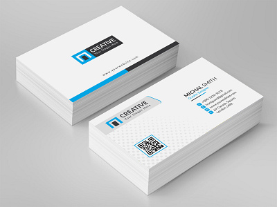 Corporate Business Card Template branding business card corporate creative design flyer graphic illustration logo modern official print ready professional social media typography ui ux vector web website