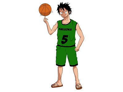 basket luffy basketball beginner luffy mugiwara one piece