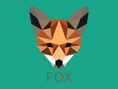 Fox Low poly abstract amateur animal beginner fox illustrator logo low poly renard
