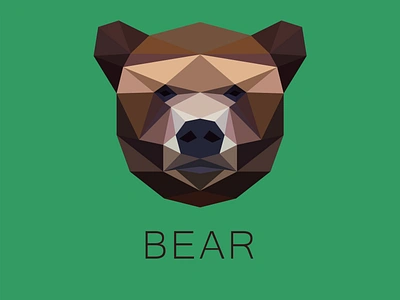 Bear Low poly abstract amateur animal bear beginner design illustration illustration art illustrator logo logodesign logotype low poly low poly low polygon lowpoly lowpolyart ours wild wildlife