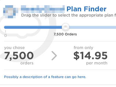 Pricing Slider blue jquery plans pricing scroller slider