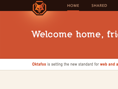 Personal Work In Progress - Header Area fox oktafox oktagon orange shot