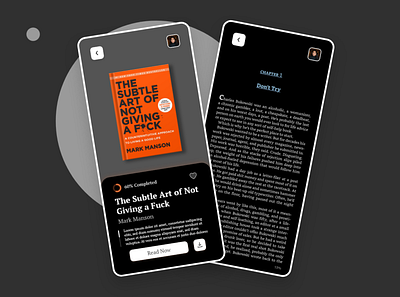 Book Reading App app design design minimal typography ui uidesign vector