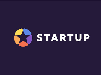 Startup Logo app colorful company creative design graphic icon logo star startup tech technology vector