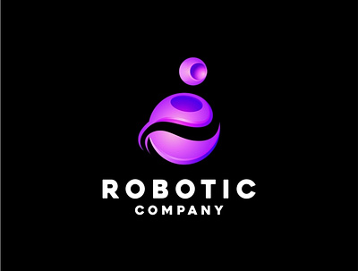 Robotic Logo app company design digital gradient graphic icon logo robot tech technology vector