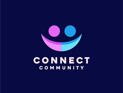 Connect Community Logo app community company concept creative design graphic icon logo people tech technology vector website