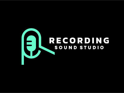 Recording Logo app company design graphic icon logo recording recording studio sound tech technology vector