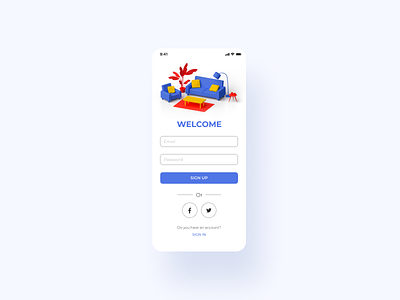 App screen related to signing up for something 001 app app design dailyui dailyui 001 mobile ui