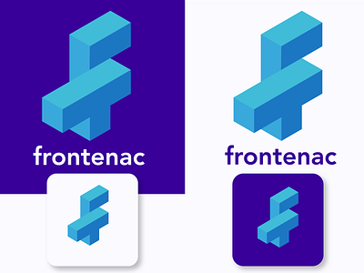 Frontenac logo design design f frontenac graphic design letter logo monogram