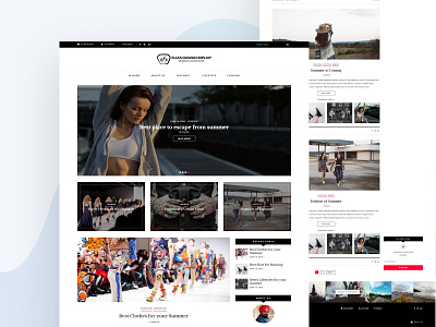 Blog site blog corporate food instagram magazine news newspaper onepage personal sport stories story tech travel video