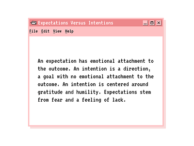 Expectations vs. Intentions