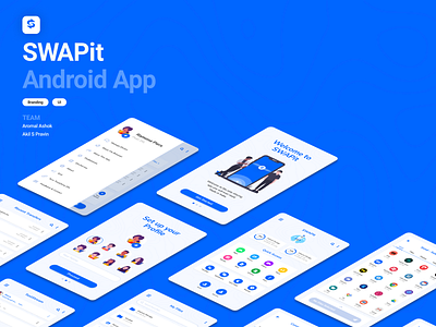SWAPit - File Transfer [Branding/UI] android app app design file file sharing file transfer mobile app design mobile ui ui ux