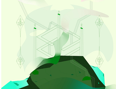 G A M E B A C K G R O U N D arhitecture background game art game design game level geometry illustration isometric landscape nature