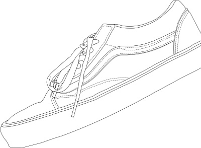 Sneakers description illustration lineart manual shoe sneakers