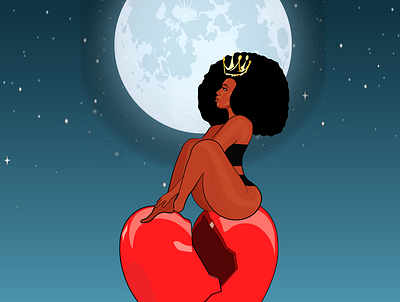 Broken Queen blackgirl creative girl illustration vector