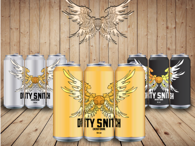 Dirty Snitch Energy Drink beverage can drink energy drink harry potter illustration snitch