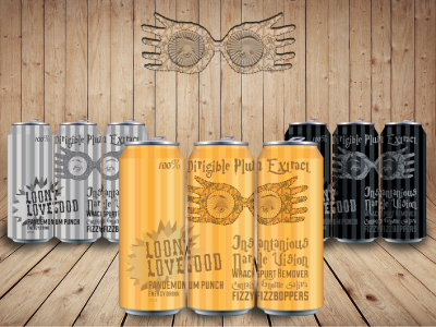 Loony Lovegood Energy Drink harry potter luna lovegood loony lovegood energy drink can drink beverage illustration