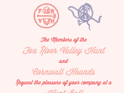 FRVH Hunt Ball Invitation fox river valley hunt hunt ball invitation