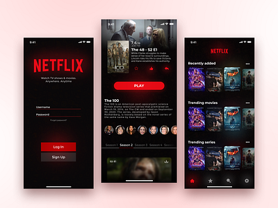 Netflix UI/UX Design douarts movie app movie interface design netflix netflix and chill netflix interface design rebrand rebranding redesign ui uidesign uiux user experience