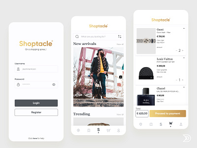 Luxury Store App UI/UX Design - ShopTacle