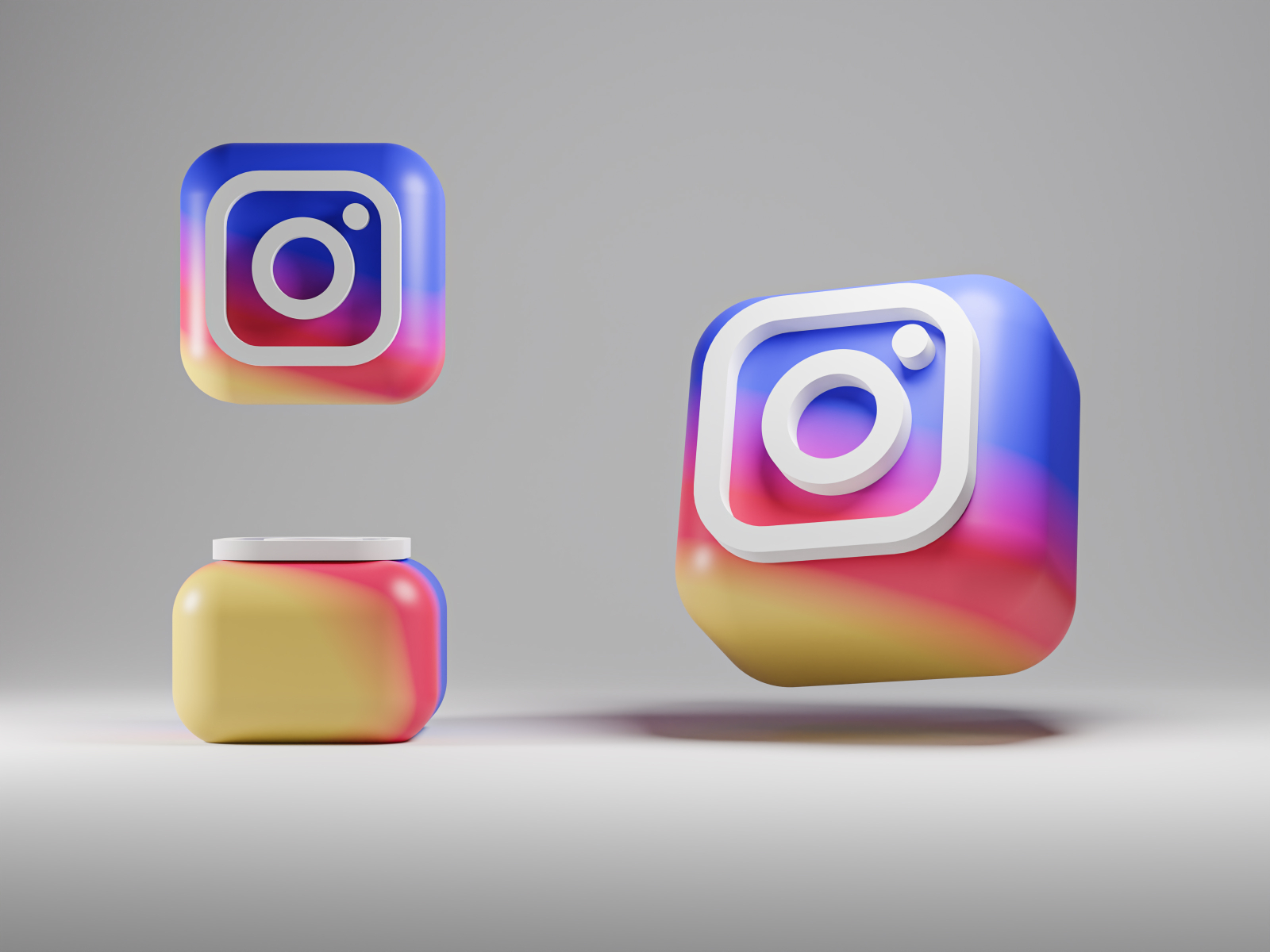3D Instagram logos - how to create suitable 3D logo textures | Pixellogo